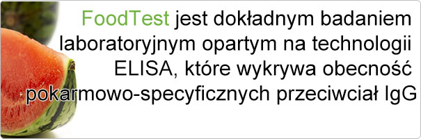FoodTest jest dokładnym badaniem opartym na technologii ELISA, które wykrywa obecność pokarmowo-specyficznych przeciwciał IgG
